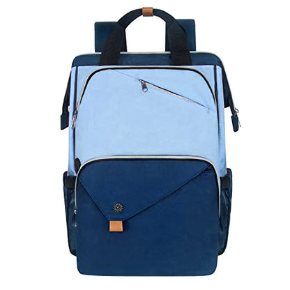 Hap Tim Laptop Backpack 15.6/14/13.3 Inch Laptop Bag Travel Backpack for Women/Men Waterproof Computer Bag Large Capacity Bookbag for College/Travel/Business (7651EU), Blue - color: Blue