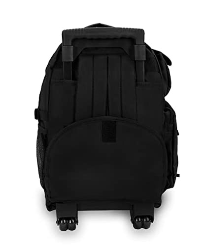 Everest Deluxe Wheeled Backpack, Black, One Size - color: Black