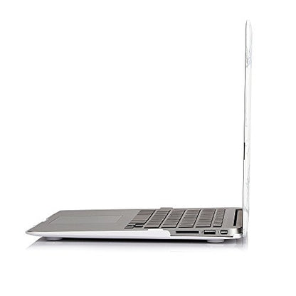 RUBAN Case Compatible with MacBook Air 13 Inch (Models: A1369 & A1466, Older Version 2010-2017 Release), Slim Snap On Hard Shell Protective Cover and Keyboard Cover (White Marble) - color: White Marble