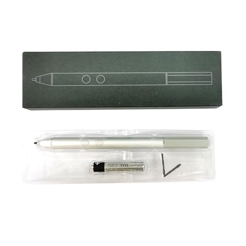 Active Stylus Pen 1MR94AA for HP Envy x360/Pavilion x360/Spectre x360 - Pressure Sensitive, Windows Ink, Palm Rejection, Digital Pen with Battery 905512-001 - color: Silver, style: 905512-001