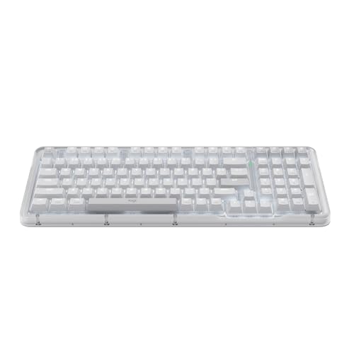 Logitech Alto Keys K98M Wireless Mechanical Gasket Keyboard - Off White | Customizable, clicky, vibration absorbing gasket, white backlit keys, Bluetooth, USB-C charging, for PC, Mac, Laptops - color: Off White