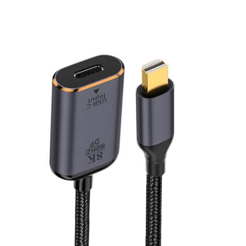 USB-C Type C Female Source to Mini Displayport DP 1.4 Sink HDTV Cable 8K@60hz 4K@120hz for Tablet Phone Laptop