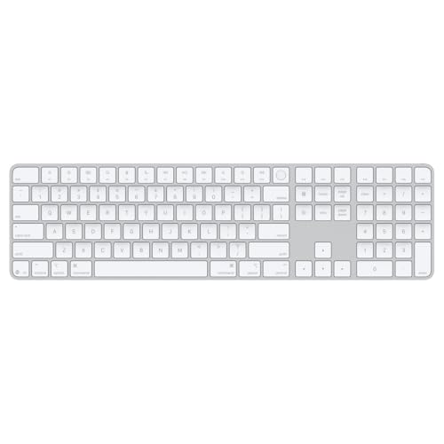 Apple Magic Keyboard with Touch ID and Numeric Keypad for Mac Models with Apple Silicon - US English - White Keys, Bluetooth, Bluetooth - color: White Keys, style: USB-C