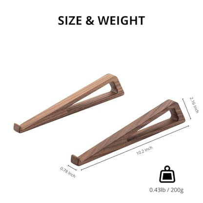 muso wood Laptop Stand for Desk, Walnut Laptop Riser, Ergonomic Wooden Laptop Ventilated Stand with 10 to 17.3 Inches Notebook PC Computer - Walnut