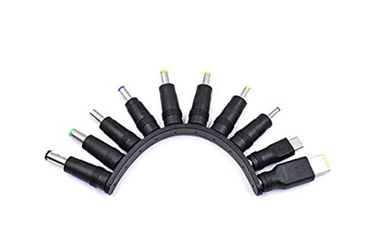10-in-1 Universal DC Plugs Female to Male Power Supply Adapter Jack Connector Tips for Laptop
