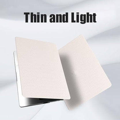 Woven Logo Cutout Case for MacBook Air 15 inch 2026 2025-2023 M5 M4 M3 M2 | Model A3448 A3241 A3114 A2941, Woven Fabric Mac Air 15 Case Braided Textured Leather Hard Shell Cover & Keyboard Skin, Beige - color: #Woven Beige
