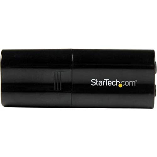 StarTech USB Sound Card, 3.5mm Audio Adapter, Black, TAA (ICUSBAUDIOB) | External Sound Card - size: 1 Count (Pack of 1)