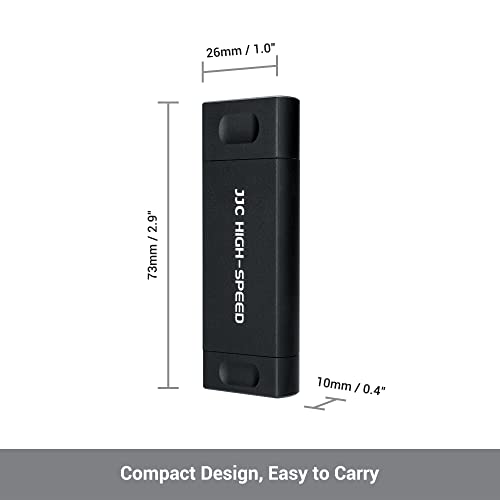 JJC USB 3.0 Huawei NM Nano Memory Card Reader Adapter, USB-C SD MicroSD/TF Card Reader Writer(Not for Nano SIM), Data Transfer Speed up to 90MB/S for Huawei Phone & Laptop - color: Grey
