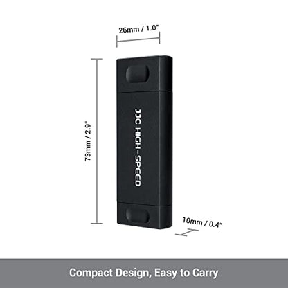 JJC USB 3.0 Huawei NM Nano Memory Card Reader Adapter, USB-C SD MicroSD/TF Card Reader Writer(Not for Nano SIM), Data Transfer Speed up to 90MB/S for Huawei Phone & Laptop - color: Grey