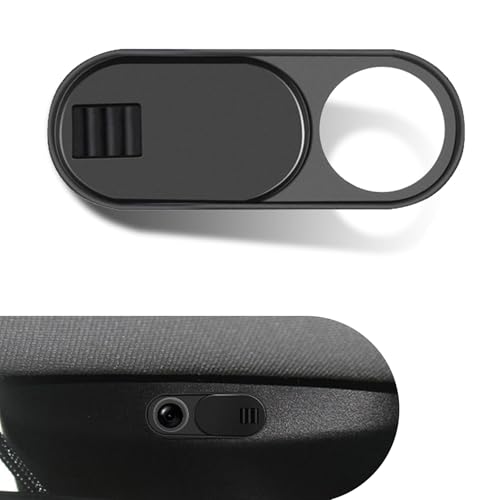 Car Camera Slider Cover, Ultra-Thin Camera Protection Cover, Anti-Scratch Webcam Covers for Privacy and Security, Compatible with Model 3 and Model Y (Black)