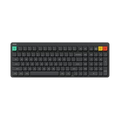 NuPhy Node100 Wireless Mechanical Keyboard, Hot Swappable Custom Low Profile Keyboard, 103 Keys Computer Gaming Keyboards, Supports Touch Gestures, PBT Keycaps, RGB Backlit, Bluetooth/2.4GHz/USB-C - color: Gray, size: Low-profile Brown Nano Switch