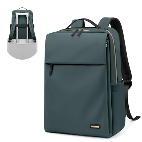 GOLF SUPAGS Travel Laptop Backpack for Women Airline Approved for Work College Travel Multi-Functional Casual Daypack Teacher Nurse Bags Fits 15.6 Inch Notebook (Atrovirens) - color: Atrovirens
