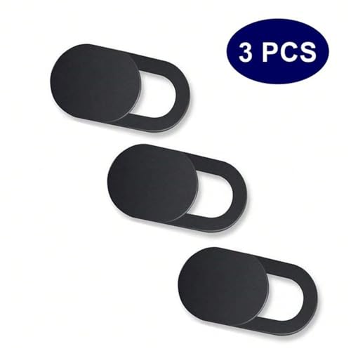 3Pcs Magnetic Sliding Webcam Cover, Camera Privacy Shutter Sticker for Laptop, Tablet, PC, Pad and Phone Lens, Thin Plastic Camera Blocker