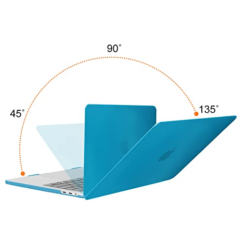MOSISO Compatible with MacBook Pro 13 inch Case M2 M1, Aqua Blue | Plastic Hard Shell Case Cover 2026-2016A2338 A2251 A2289 A2159 A1989 A1708 A1706 with/without Touch Bar - color: Aqua Blue