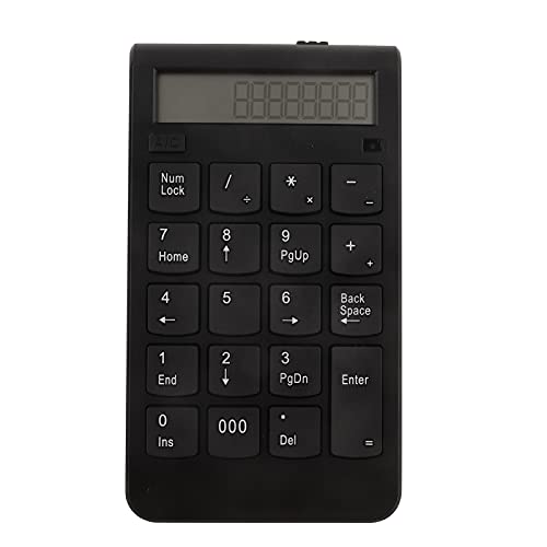 Septpenta Wireless Numeric Keyboard, 2.4G Wireless Transmission, 29 Keys Number Keyboard, Portable Keypad, with LCD Display for Microsoft/Android System