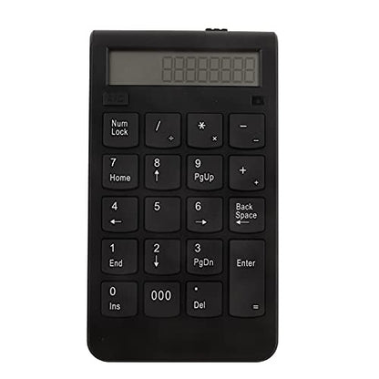 Septpenta Wireless Numeric Keyboard, 2.4G Wireless Transmission, 29 Keys Number Keyboard, Portable Keypad, with LCD Display for Microsoft/Android System