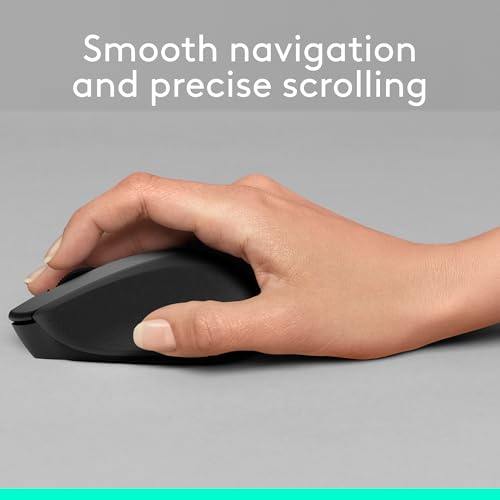 Logitech M330 Silent Wireless Mouse, 2.4GHz with USB Receiver, Optical Tracking, Quiet & Lightweight, Long Battery Life, for PC, Mac, Laptop, Chromebook - Black - color: Black