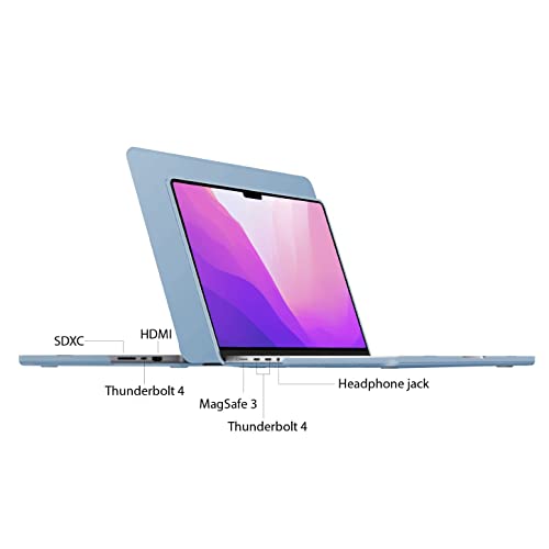 IBENZER Compatible with MacBook Pro 14 Inch Case 2026 2025 2024 2023 2022 M5 M4 M3 M2 M1 A3434 A3112 A3185 A3401 A2918 A2992 A2779 A2442 Mac Pro/Max,HardShellCase&KeyboardCover,SerenityBlue,T14SRL+1 - color: Sierra Blue, size: For Macbook Pro 14" with Tou
