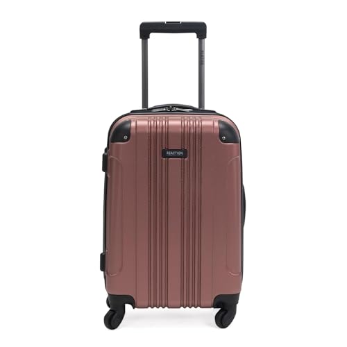 Kenneth Cole REACTION Out of Bounds Lightweight Hardshell 4-Wheel Spinner Luggage, Rose Gold, 20-Inch Carry On - color: Rose Gold, size: 20-Inch Carry On