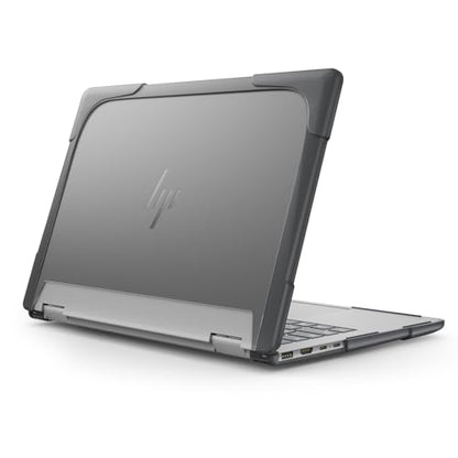 Batianda Protective Case for HP Envy x360 2-in-1 14 Inch 2024, Grey | Shockproof TPU Bumper with Matte Durable Hard Shell and 360° Flip Support, Fits 14-fc0000 and 14-fa0000 Series - color: Grey