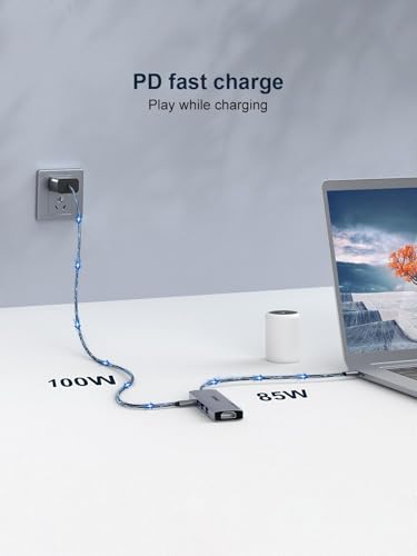 Giq USB Docking Station USB C HUB USB C to HDMI Adapter Triple Display USB C Laptop Docking Station Compatible with MacBook Pro/Air,MacBook M1 USB Dock