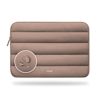 Vandel The Original Puffy Laptop Sleeve Case, 13-14 inch Laptop Sleeve Bag | Compatible with MacBook Air/Pro 13/Pro 14/iPad Pro 12.9, HP Dell ASUS Computer Case Bag Cover, Stylish Aesthetic Design - color: d. Latte, size: 13-14 Inch