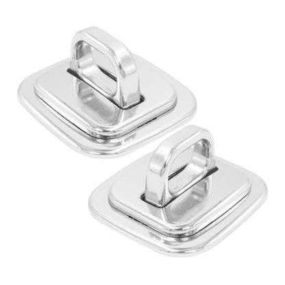 2pcs Laptop Cable Security Anchor with Fixed Zinc Alloy Base Plate, Secure Base Design and Antitheft Solution for Notebook and Laptop Desk Mount in Silver