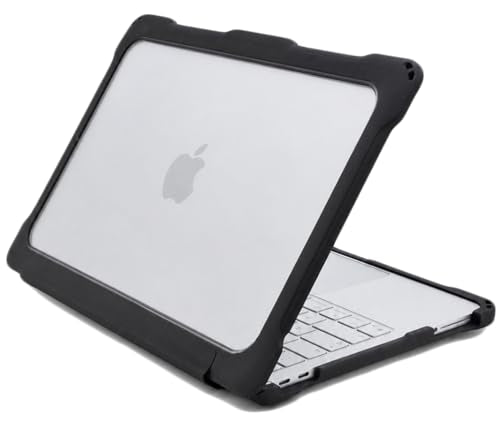 MacBook Neo 13 Case – Heavy Duty Protective Cover with Clear Back, TPU Bumper, Asset Tag Friendly, School & Classroom Ready (1 Pack) - size: 1 Pack