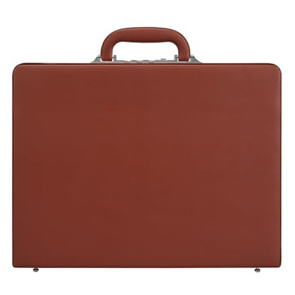 Garvee Briefcases for Men, Professional Leather Briefcase | Integrated Lock, Hard Side, Expandable Attache Case, 15.6" Laptop, Work Office Travel - color: Brown