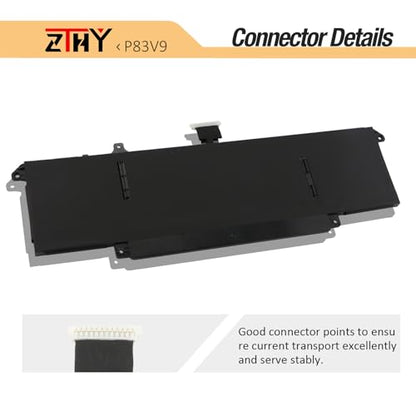 P83V9 Laptop Battery Replacement for Dell Precision 5470 5480 5490 Series | P154G P154G001 P154G002 0CDTT2 0YXP8T CDTT2 YXP8T 15.4V 72Wh 4442mAh 4-Cell - size: 10.63*3.35*0.32 inch P83V9