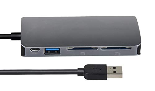 Multiple SD Card Reader 4 Slot USB 3.0 SD 5Gbps Support SDXC Up to 2TB SDHC SD Up to 256GB UHS-I - for Windows, Mac, Linux, Android