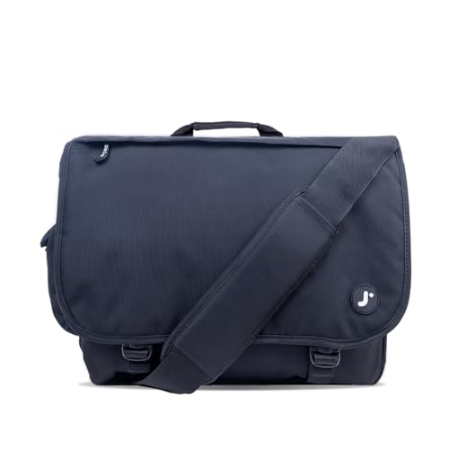 J World New York Thomas Laptop Messenger Bag for Women & Men. Kids Computer Bookbag - color: Black