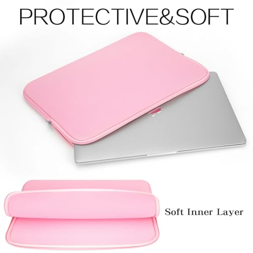 13 Inch Laptop Sleeve Protective Case Soft Cover Computer Compatible with New 13 inch MacBook Air/Pro Model M4 A3240 M3 A3113 M2 A2681(2020-2025), Pink - color: Pink, size: 13 inch