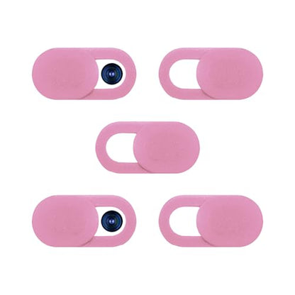 5-Pack Webcam Cover Slide, Ultra-Thin Privacy Shield for Laptop, Tablet, Phone, Desktop, Sliding Lens Cover for Personal and Office Use - color: 5 Pink