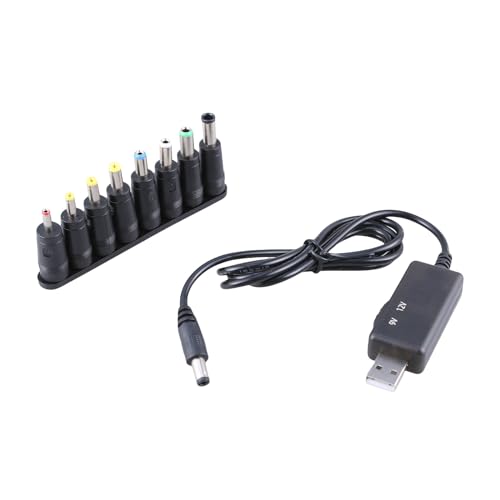 USB Adapter Converter Cable DC5V 9V 12V with 8 Plugs for Router Fan Charging Bank Portable - color: Line 8 adapters