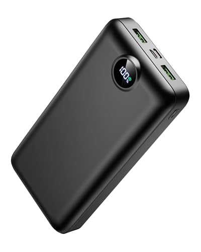 Portable Charger Power Bank 50000mAh 22.5W Fast Charging USB C Battery Bank External Battery Pack Digital Display Phone Charger with 3 Output & 2 Input for iPhone 17/16/15/14/13/12, Samsung etc Black - color: Black