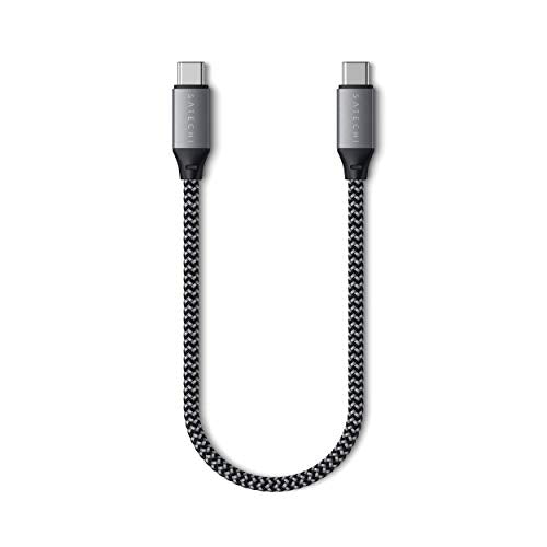 Satechi USB-C to USB-C Cable (10-Inch), 100W Charging, Space Gray | for iPhone 17 to 15 series, iPad Air/Pro, MacBook Air/Pro/Neo, Galaxy S25, Android, Windows