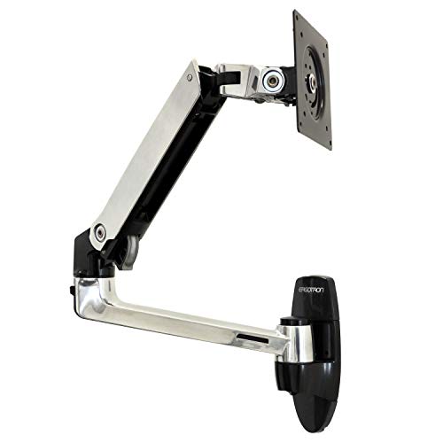 Ergotron – LX Single Monitor Arm, VESA Wall Mount – for Monitors Up to 34 Inches, 7 to 25 lbs – Polished Aluminum - color: Polished Aluminum
