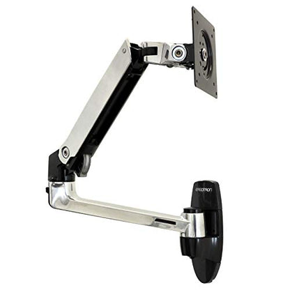 Ergotron – LX Single Monitor Arm, VESA Wall Mount – for Monitors Up to 34 Inches, 7 to 25 lbs – Polished Aluminum - color: Polished Aluminum