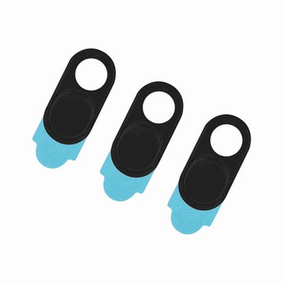 3-Pack Metal Webcam Cover Stickers fit for Smartphones Tablets Laptops Matte Sliding Camera Protector Lens Blocker Secure Guard Thin Reusable - color: Black