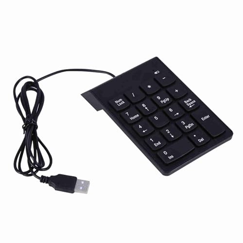 SUNGOOYUE USB Numeric Keypad, ABS Wired Number Pad 18 Keys USB 2.0 Plug and Play Spill for Laptop Desktop Data Entry Accounting Spreadsheet Users
