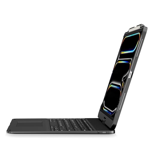 Keyboard Case for iPad Air 13 inch, Pro 13 and Pro 12.9 (6th-3rd Gen) Black | Pekarejue 360 Rotatable, Trackpad, Backlit, Pencil Holder, Fit iPad Air 13 M4 M3 M2, M5 M4 Pro 13"/12.9" (6th 5th 4th 3rd ) - color: Black, size: iPad Air/iPad Pro (13"/12.9")