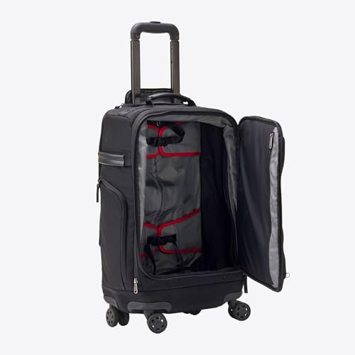 Trilogy Modular System I Modular 4-wheel spinner carry-on, with two zip-off bags! All 3 are Expandable! You get 3 bags in 1! Mix and match; take apart to fit crowded airplane spaces (Black) - color: Black