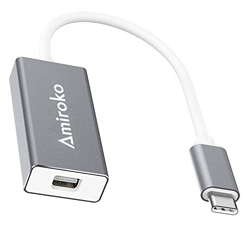 USB-C to Mini DisplayPort Adapter, USB 3.1 Type C (Thunderbolt 3) to Mini DP Adapter Support 4K, 1080P for MacBook Pro, Alienware, to LED Cinema Display/Dell Monitor etc, Gray - color: Gray + Updated