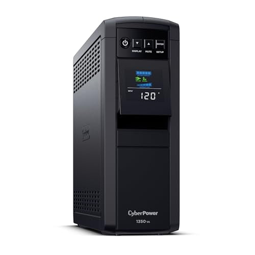 CyberPower CP1350PFCLCD PFC Sinewave UPS Battery Backup and Surge Protector - size: 1350VA, style: Mini-Tower