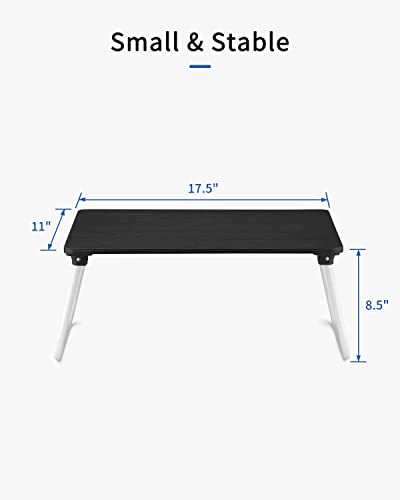 Ruxury Folding Lap Desk Laptop Stand Bed Desk Table Tray, Breakfast Serving Tray, Portable & Lightweight Mini Table for Sofa Couch Floor - Black - color: Black