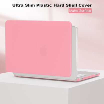CISSOOK for MacBook Neo Case 13 inch 2026 Pink A3404 with A18 Pro Chip | 5in1 Set Hard Shell Case, A18 Pro Chip, Keyboard Cover, Screen Protector, Scratch Resistant, Ultra-Thin, for Office & Travel - color: Matte Pink
