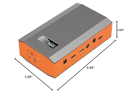 ZeroKor Portable Power Bank with AC Outlet with USB LED Light Bulb, 65W 110V Portable Laptop Charger Battery Bank External Battery Pack Backup Power Source for Outdoor Tent Camping RV