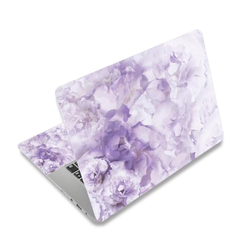 12.1 13 13.3 14 15.4 15.6 Inches Laptop Skin Sticker Decal Universal Vinyl Netbook Sticker Reusable Notebook PC Art Decal Protector Cover, Waterproof & Scratch-Resistant (Purple Flowers) - color: Purple Flowers