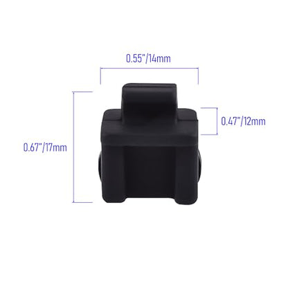 5 PCS SFP-B Port Anti-dust Plugs, Silicone Covers Caps Stoppers, Port Protector for Ethernet SFP Port, 0.55 x 0.47 x 0.67 (LxWxH) - size: SFP-B/Black/5 PCS